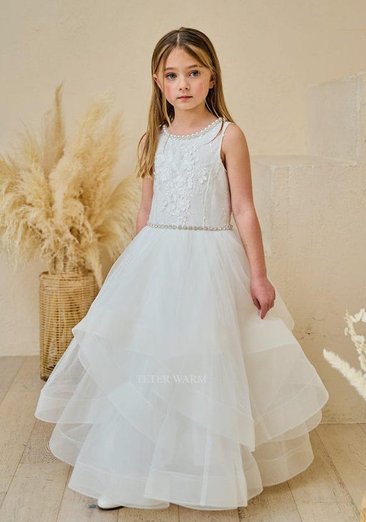 Teter Warm - Teter Warm Girls Communion Off White Dress ES160