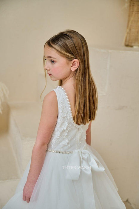 Teter Warm - Teter Warm Girls Communion Off White Dress ES160