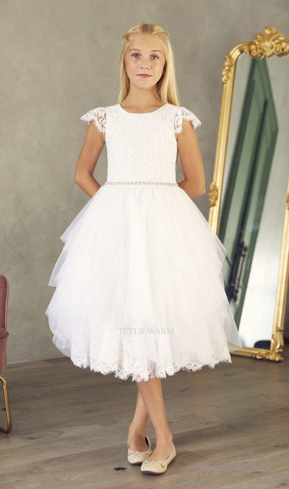 Teter Warm - Teter Warm Girls First Communion Pure White Dress WE49