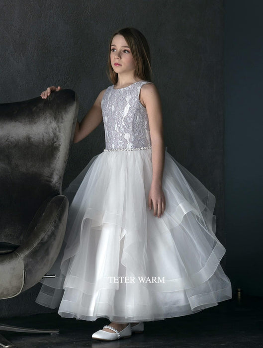 Teter Warm - Teter Warm Girls Special Occasion and Communion Off White Dress G90