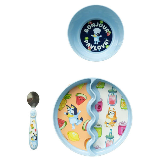 The First Years® - The First Years Bluey 3-Piece Mealtime Set with Divided Suction Plate
