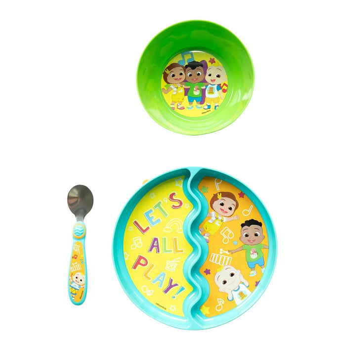 The First Years® - The First Years CoComelon 3-Piece Mealtime Set with Divided Suction Plate