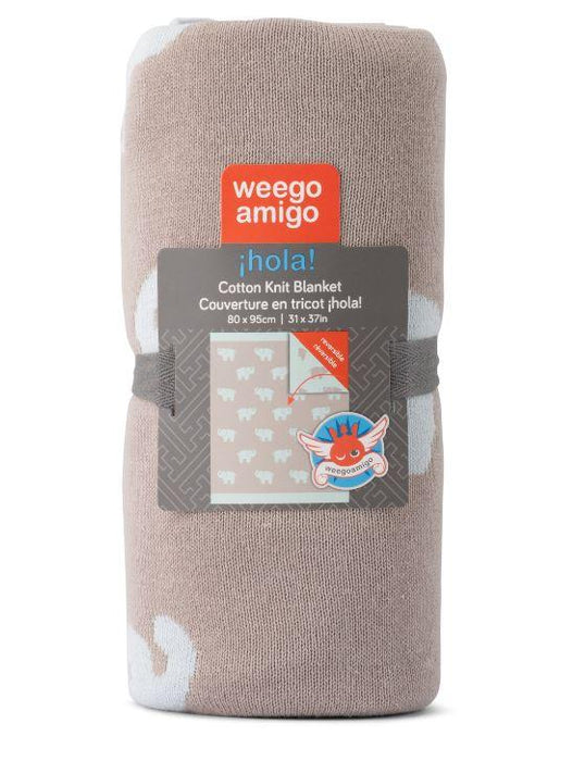 Weegoamigo® - WEEGOAMIGO HOLA! Baby Knitted Blanket - Super Spot Grey/White