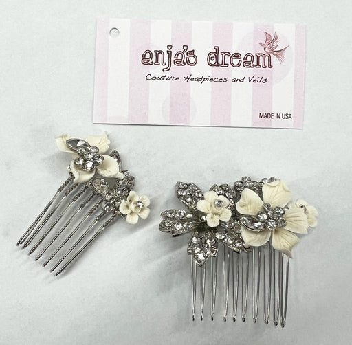 Anja's Dream - Anja's Dream Porcelain & Crystal Combs (2 pack)