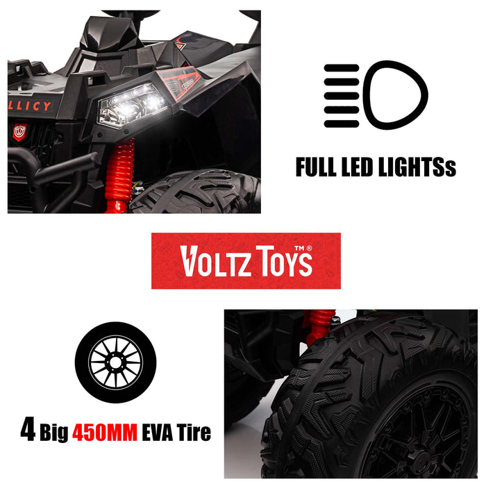 Voltz Toys 24V Realistic Off-Road Monster ATV Single Seater Tuck with Throttle