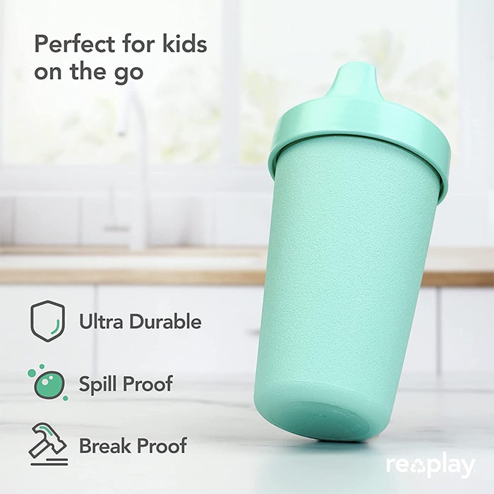 Gobelet à bec anti-fuite en plastique recyclé de Re-Play