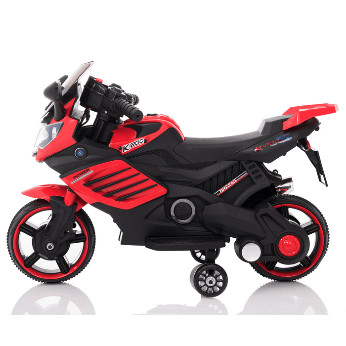 Voltz Toys 6V Single Seater Kids Motorcycle with Training Wheels