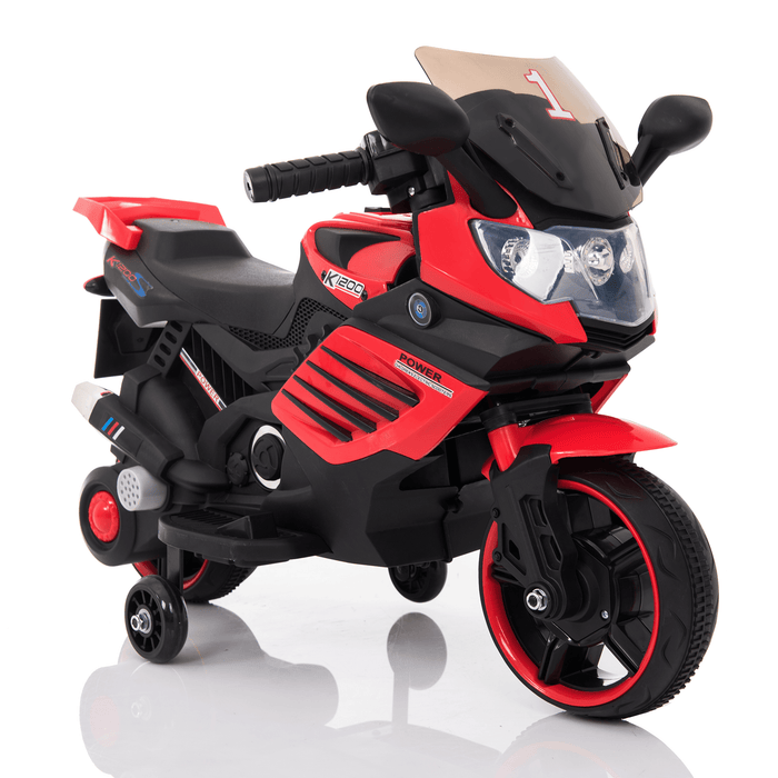 Voltz Toys 6V Single Seater Kids Motorcycle with Training Wheels