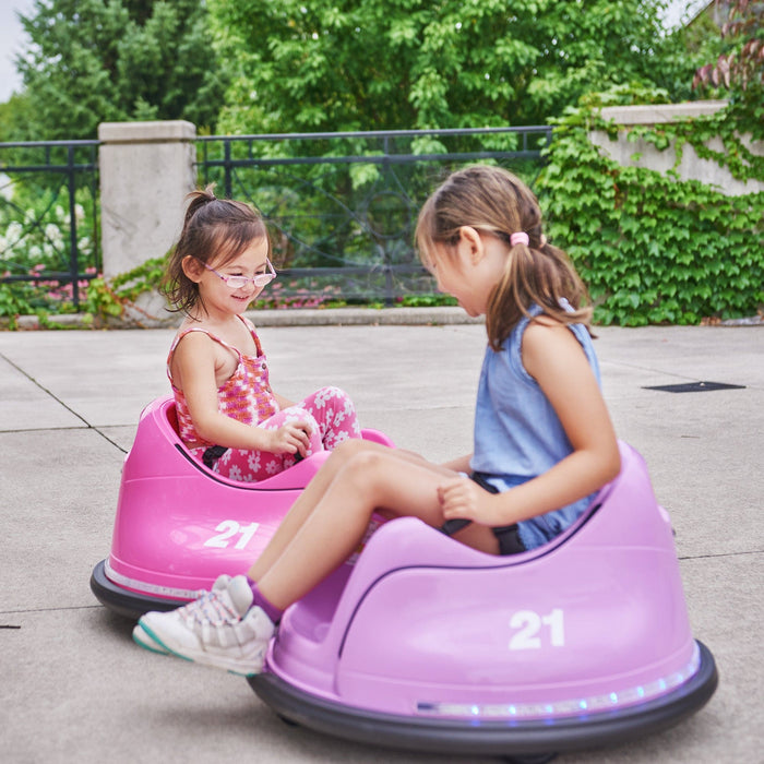 Voltz Toys auto tamponneuse 12V pour enfants rotation à 360° avec télécommande