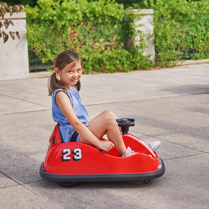 Voltz Toys 12V Single Seater Kids Bumper Car 360° Rotation for Indoors and Outdoors