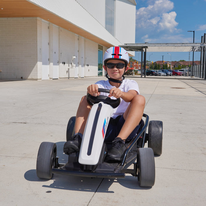 Voltz Toys Kids Single Seater GoKart Outdoor Racer Drifter with Seat Belt 24V High-Speed