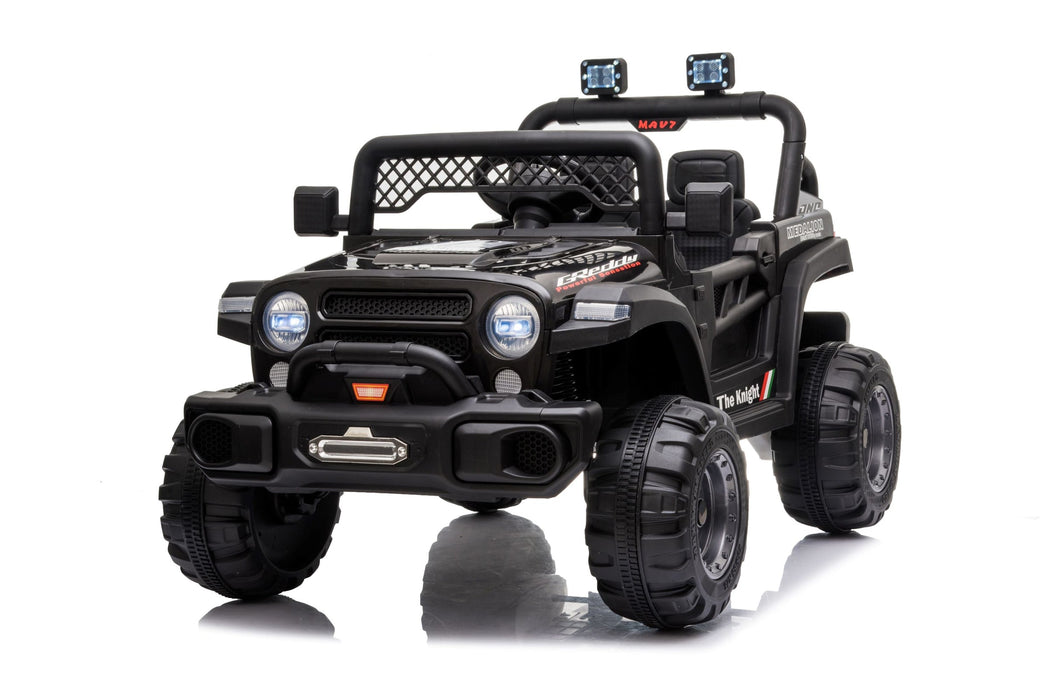 Voltz Toys Jouet voiture Jeep à siège unique pour enfants avec portes ouvertes 12V