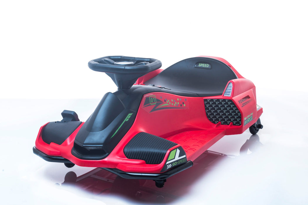 Voltz Toys GoKart pour enfant siège unique haute vitesse sans balais, ThunderDrift Outdoor Racer
