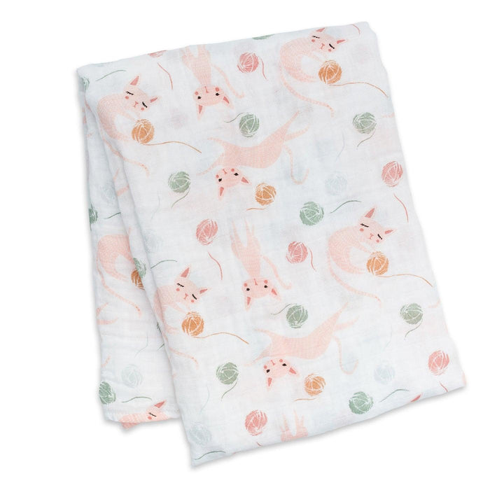 Lulujo® - Lulujo Swaddle Blanket Muslin Cotton - Kitty