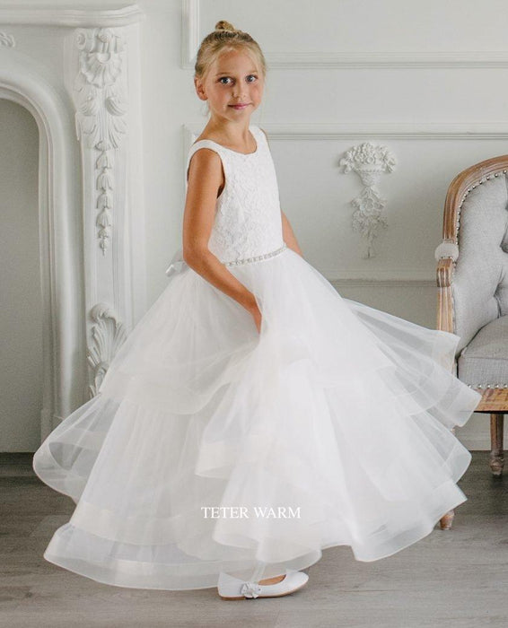 Teter Warm - Teter Warm Communion Dress - Pure White - Style W1601