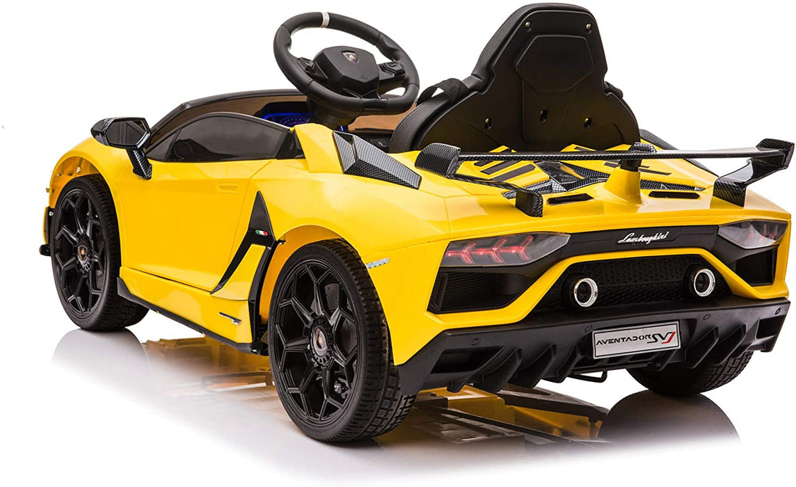 Voltz Toys 12V Single Seater Kids Licensed Lamborghini Aventador SVJ with Hoverboard