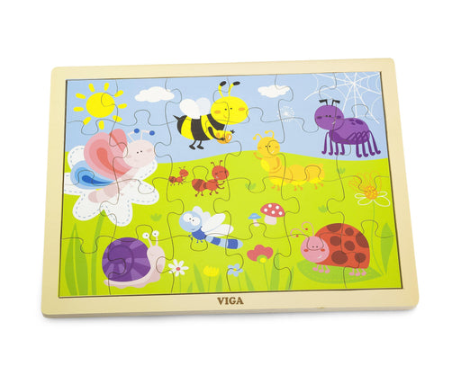 Viga® - Viga Wooden Puzzle 24pcs - Happy Insects