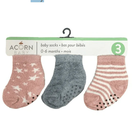 Acorn Baby - Acorn Baby 3 Pk Fluffy Socks Boys