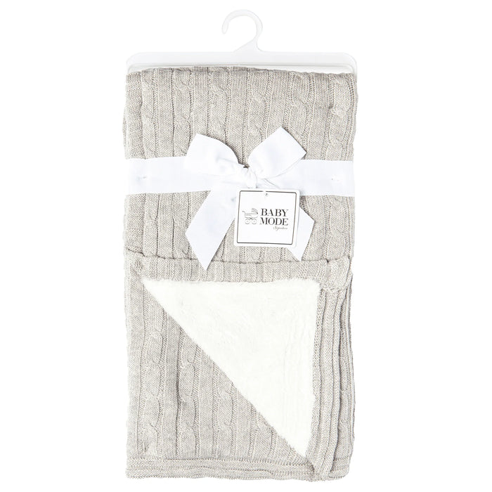 Baby Mode® - Baby Mode Cable Knit Sherpa Blanket