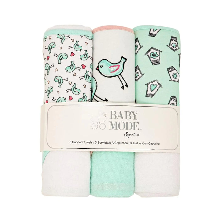 Baby Mode® - Baby Mode Hooded Towel Assorted Set - 3 Pack