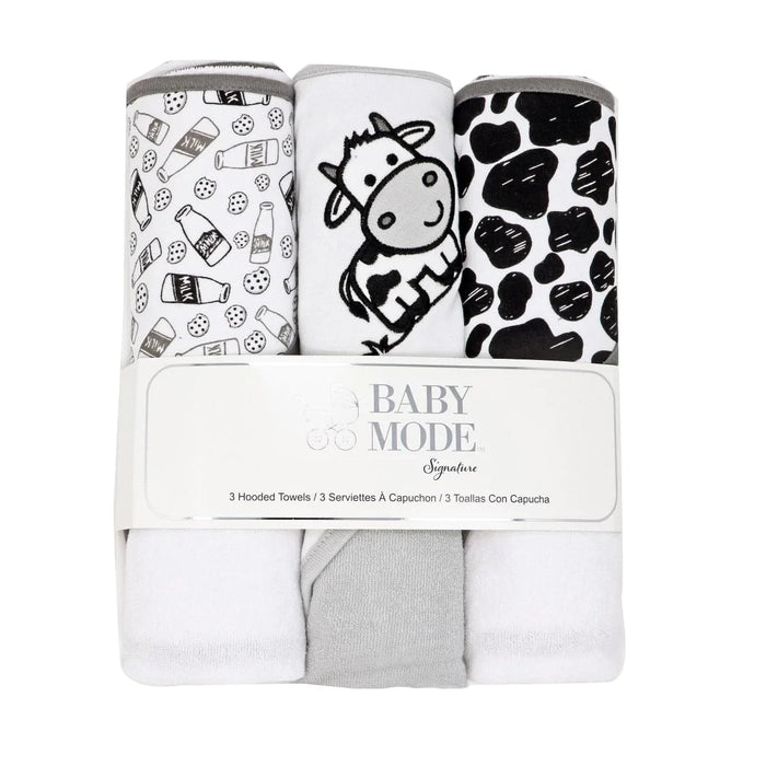 Baby Mode® - Baby Mode Hooded Towel Assorted Set - 3 Pack