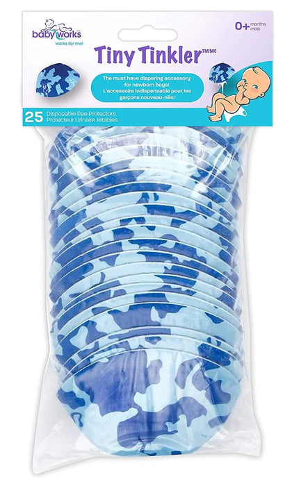 Baby Works® - Baby Works Tiny Tinkler - Disposable Pee Protectors for Baby Boys - Pack of 25