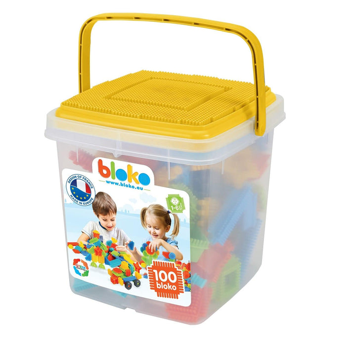 Bloko - Bloko Block Baril (100pcs) with Yellow Playing Board