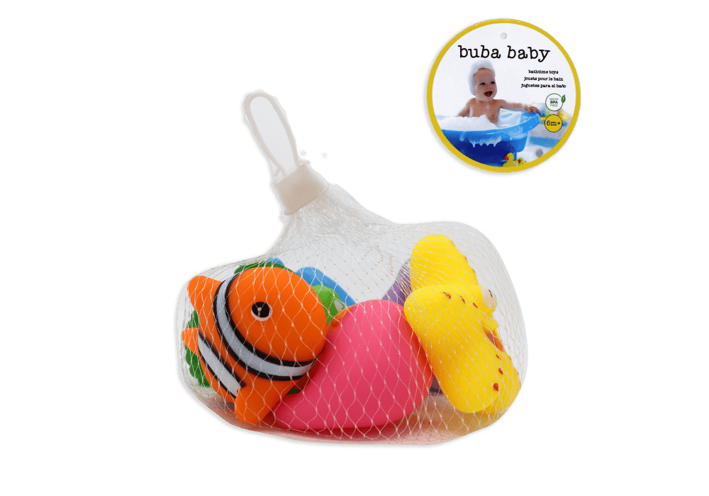 Buba Baby - Buba Baby 6 Pack Bath Toys: Assorted Fish