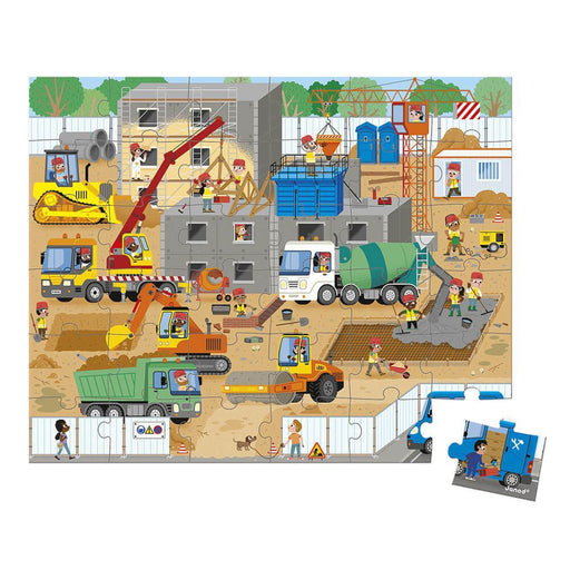 Janod® - Janod Jigsaw Puzzle Construction Site - 36pcs