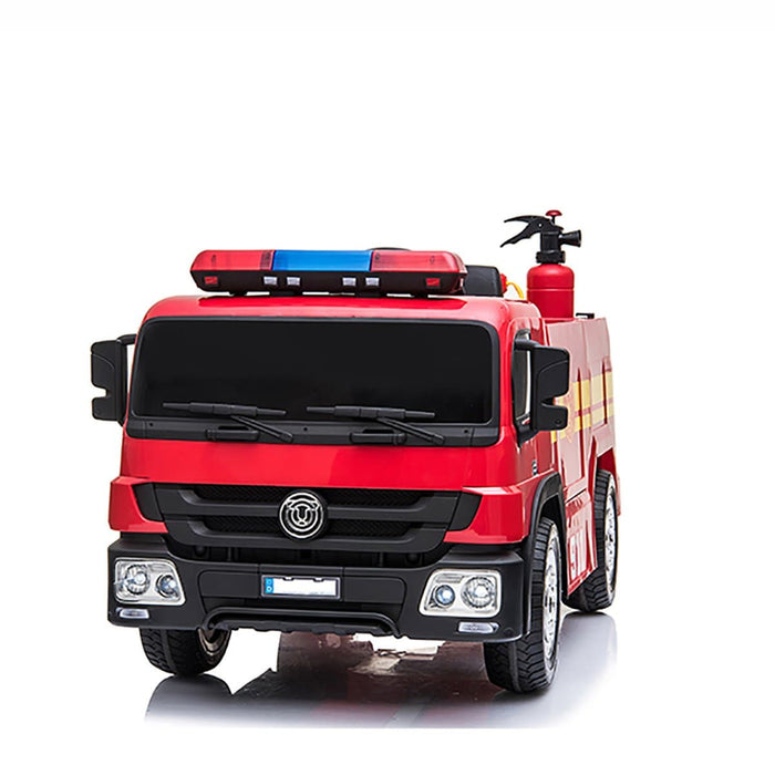 Voltz Toys Camion de pompier pour enfant à siège unique avec équipement de pompier simulé 12V