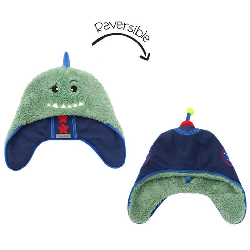 Flapjack Kids - Flapjack Kids Reversible Sherpa Hat - Dino/Astronaut