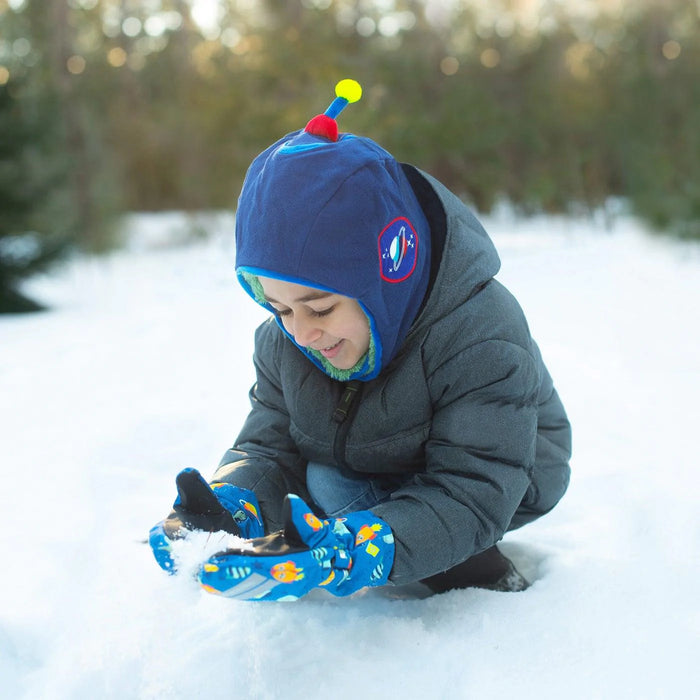 Flapjack Kids - Flapjack Kids Reversible Sherpa Hat - Dino/Astronaut