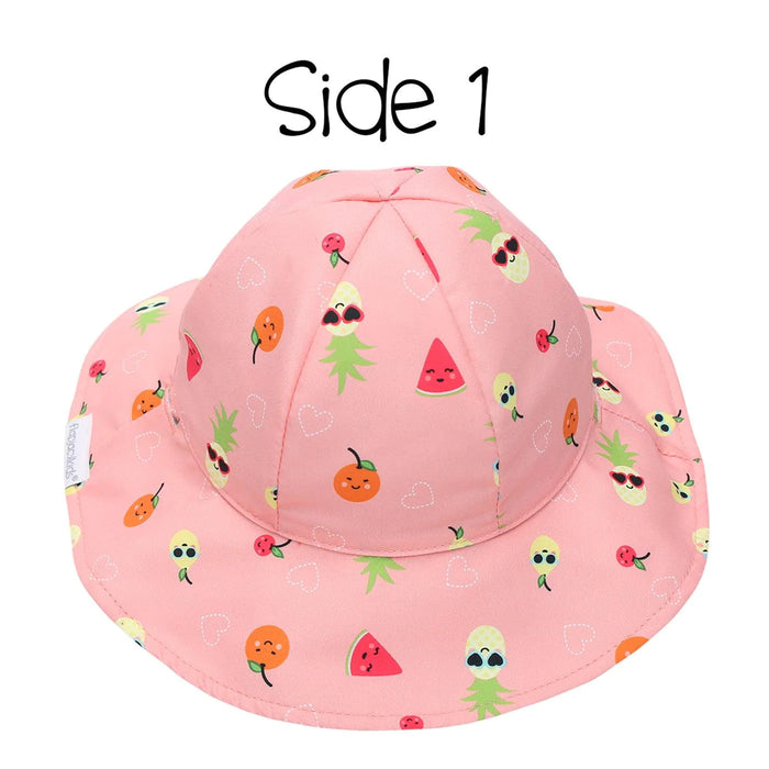 Flapjack Kids - Flapjack Kids UPF50+ Patterned Sun Hat - Flamingo/Fruit