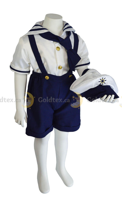 Formal Kids Wear - Formal Kids Wear 4-piece Marine Suit Set - Style 8012