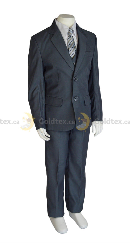 Formal Kids Wear - Formal Kids Wear 5-piece suit set - New Grey - Style 8158