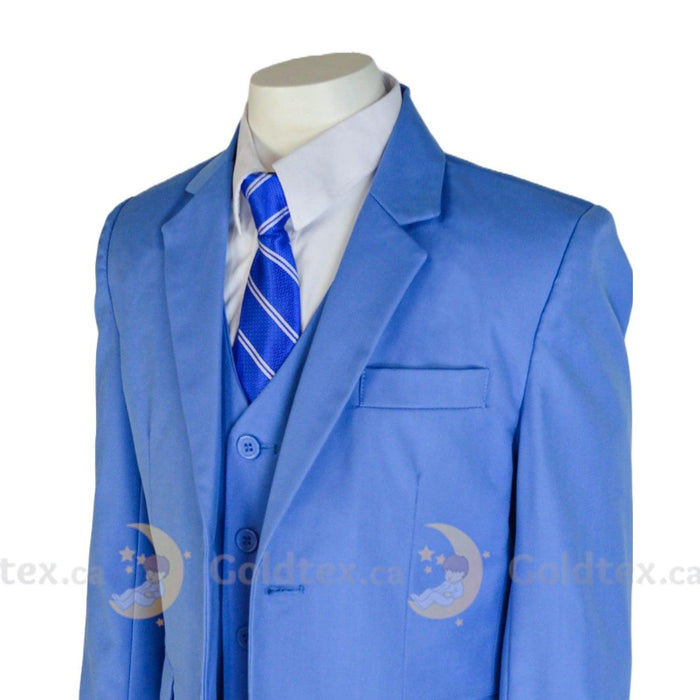 Formal Kids Wear - Formal Kids Wear 5-piece suit set - Sky Blue - Style 8169