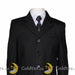 Formal Kids Wear - Formal Kids Wear Mat black boy suit - 5 piece