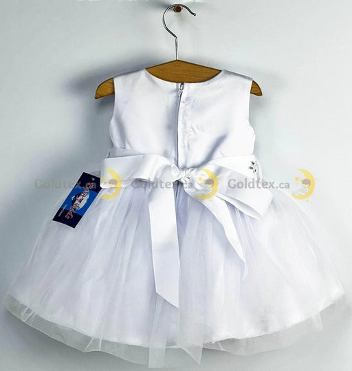 Formal Kids Wear - Formal Kids Wear Simple Baby Girl Dress with Rhinestone Sash