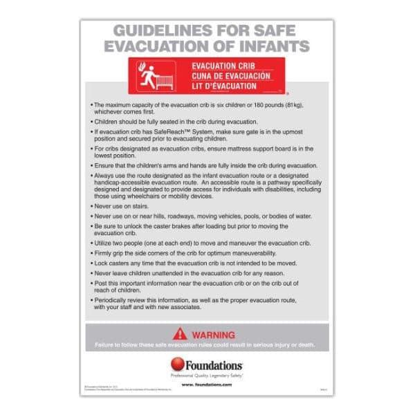 Foundations® - Foundations First Responder® Evacuation Protocol Sign