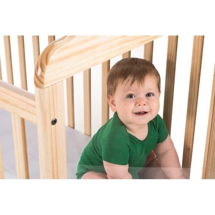 Foundations® - Foundations Next Gen. Compact Serenity® SafeReach® Baby Crib - w/ adjustable Mattress Board - Clearview