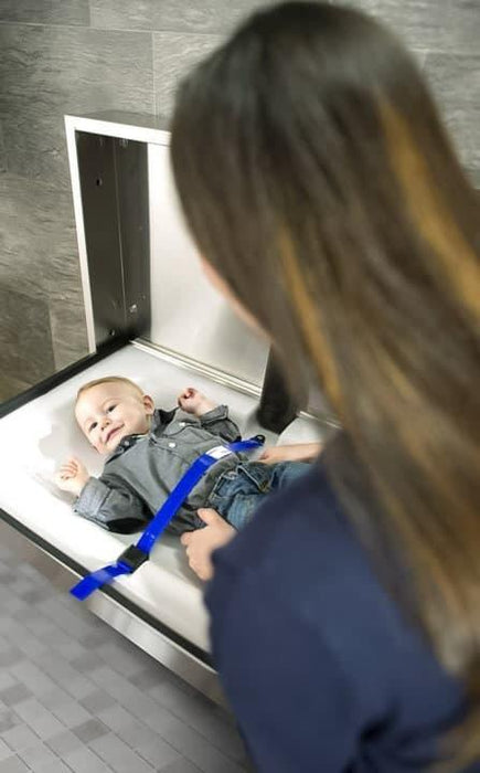 Foundations® - Foundations Premier Full Stainless Steel Horizontal Commercial Baby Changing Station - Surface Mount
