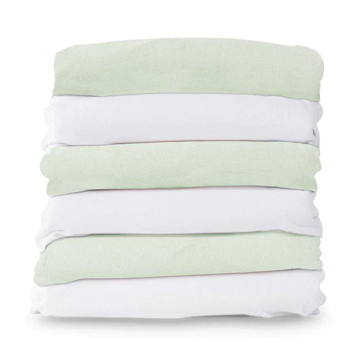 Foundations® - Foundations SafeFit™ Elastic Fitted Safety Sheet - Compact Size Cribs - 6 Pack
