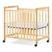 Foundations® - Foundations SafetyCraft® Baby Crib - Compact Fixed-Side w/ adjustable Mattress Board - Clearview
