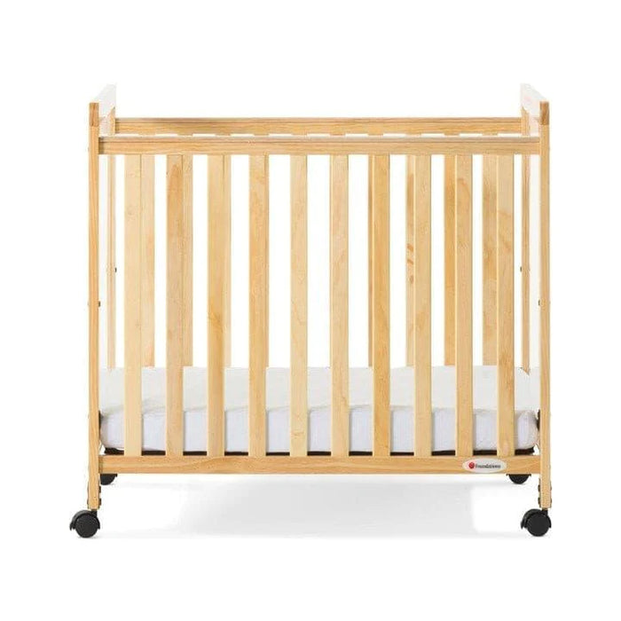 Foundations® - Foundations SafetyCraft® Baby Crib - Compact Fixed-Side w/ adjustable Mattress Board - Clearview