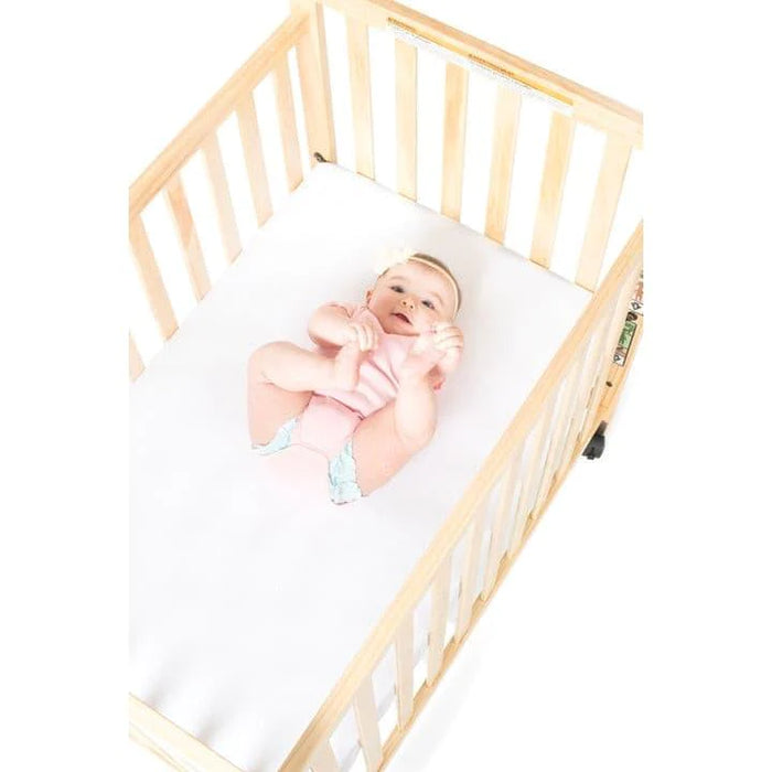 Foundations® - Foundations SafetyCraft® Baby Crib - Compact Fixed-Side w/ adjustable Mattress Board - Slatted