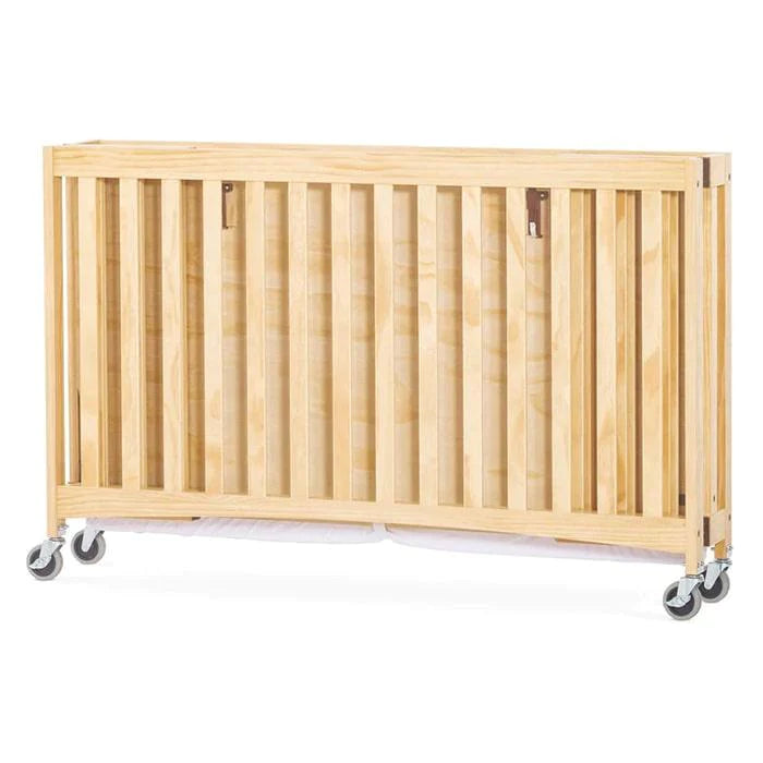 Foundations® - Travel Sleeper® Full-Size Folding Crib with Oversized Casters (Including Foam Mattress)