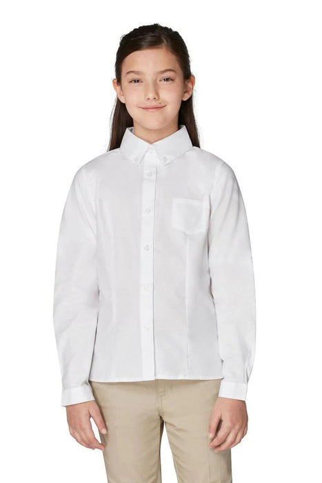 French Toast® - French Toast Girls Long Sleeve Oxford Blouse with Princess Seams SE9287