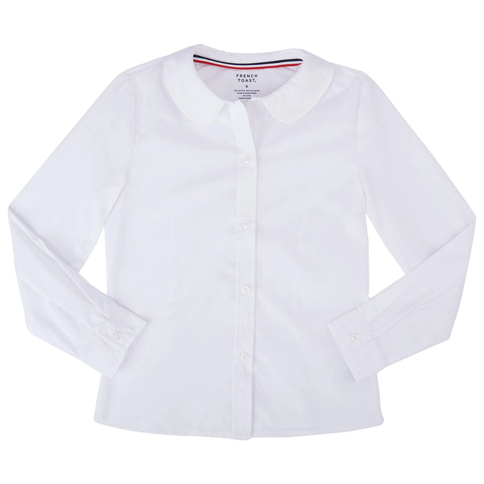 French Toast® - French Toast Girls School Uniform Long Sleeve Peter Pan Collar Blouse - White - SE9384