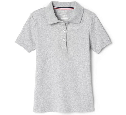 French Toast® - French Toast Girls School Uniform Short Sleeve Interlock Polo with Picot Collar - SA9423