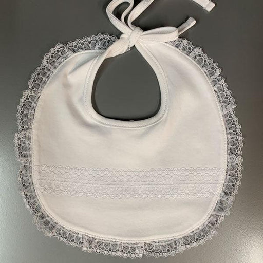 Gaby® - Gaby 100% Cotton White Lace Bib - Made in Italy